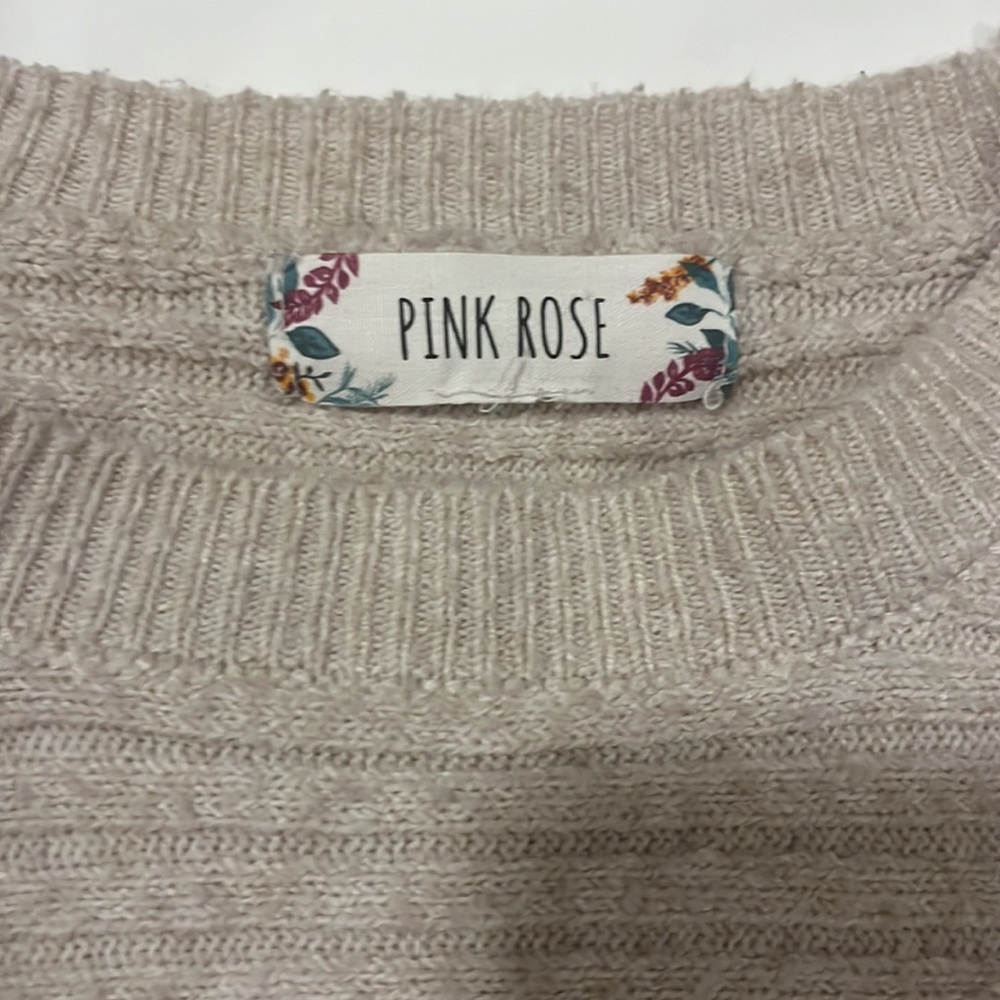 Tan Ribbed Sweater - Picture 2 of 3